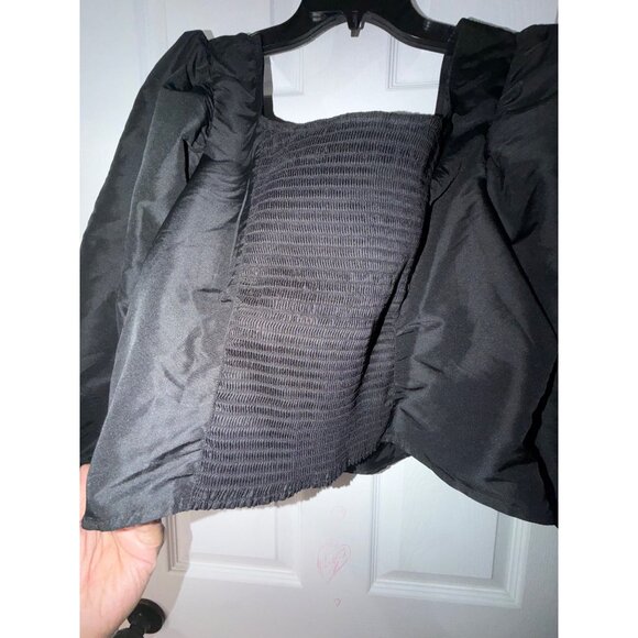 Levi’s Womens Blouse NWT Puff Sleeve Cropped Top Size 2X - Picture 5 of 5